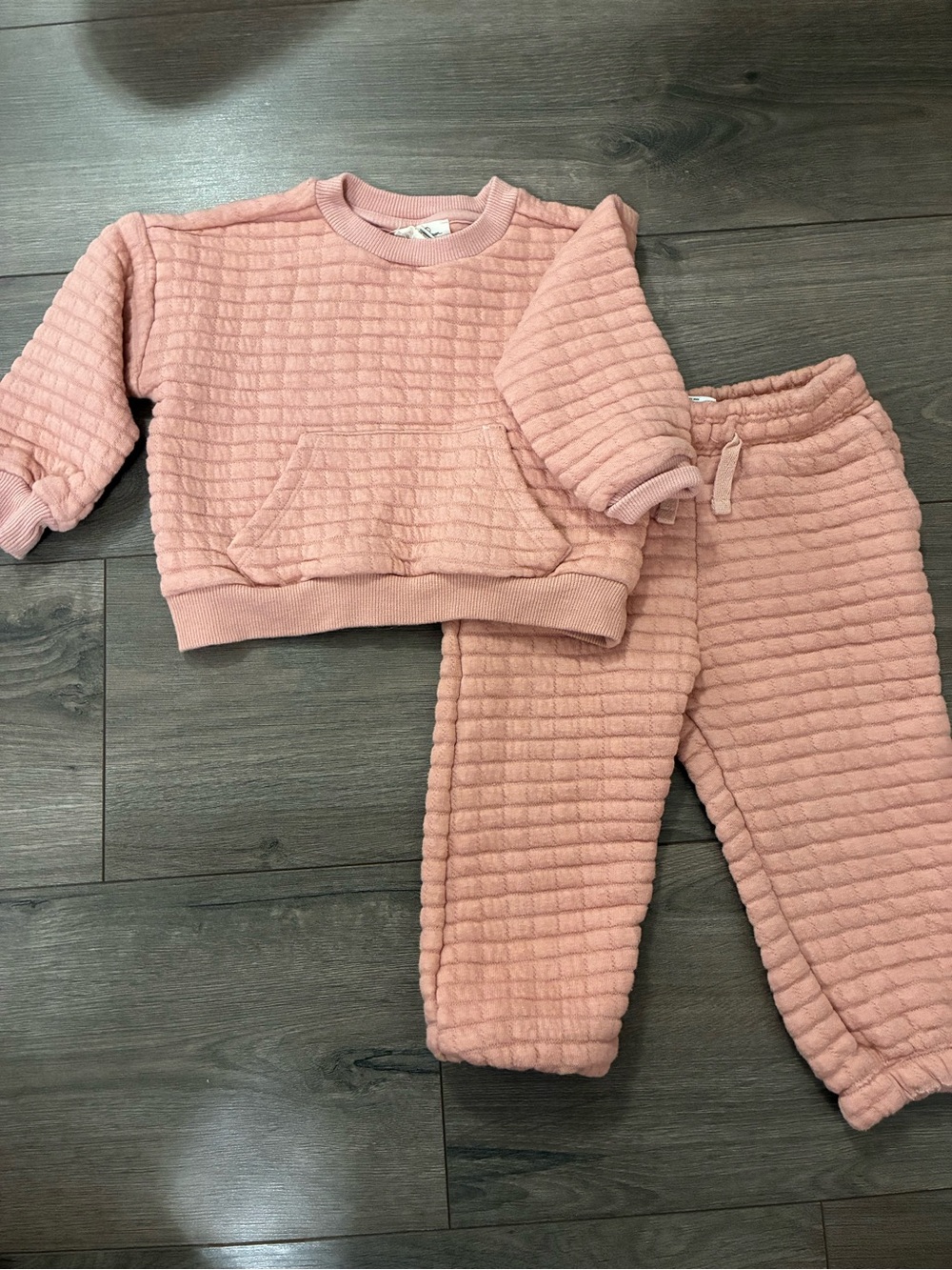 Jessica Simpson Kids Quilted Pajama Set - Dusty Rose